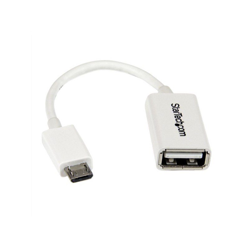 StarTech BLANCO MICRO USB MACHO TO USB HEMBRA OTG HOST CABLE - 5"