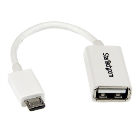 StarTech BLANCO MICRO USB MACHO TO USB HEMBRA OTG HOST CABLE - 5"