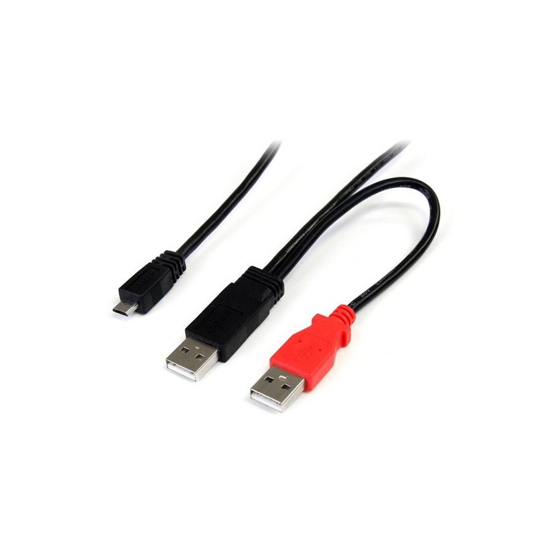 StarTech 90 CM. USB Y CABLE PARA DISCO EXTERNO USB A A MICRO B