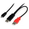 StarTech 90 CM. USB Y CABLE PARA DISCO EXTERNO USB A A MICRO B