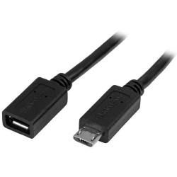 StarTech CABLE EXTENSION MICRO USB 50CM MACHO/HEMBRA NEGRO