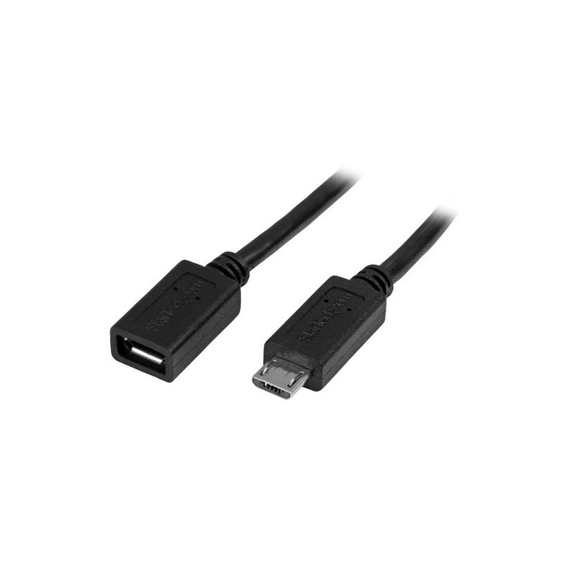 StarTech CABLE EXTENSION MICRO USB 50CM MACHO/HEMBRA NEGRO