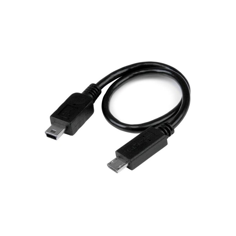 StarTech 8" MICRO USB A MINI USB OTG CHARGE Y SYNC CABLE 28/24 AWG