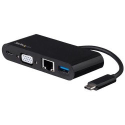 StarTech ADAPTADOR USB-C A VGA RJ45 USB-A USB-C 3.0 60W