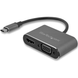 StarTech ADAPTADOR USB-C A VGA HDMI 2 EN 1 4K 30HZ GRIS