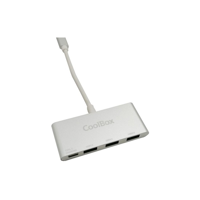 Coolbox HUB USB-C A 3 USB-A 3.0 + SALIDA DE CORRIENTE