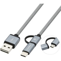 Coolbox CABLE MULTI USB MICRO-C GRIS