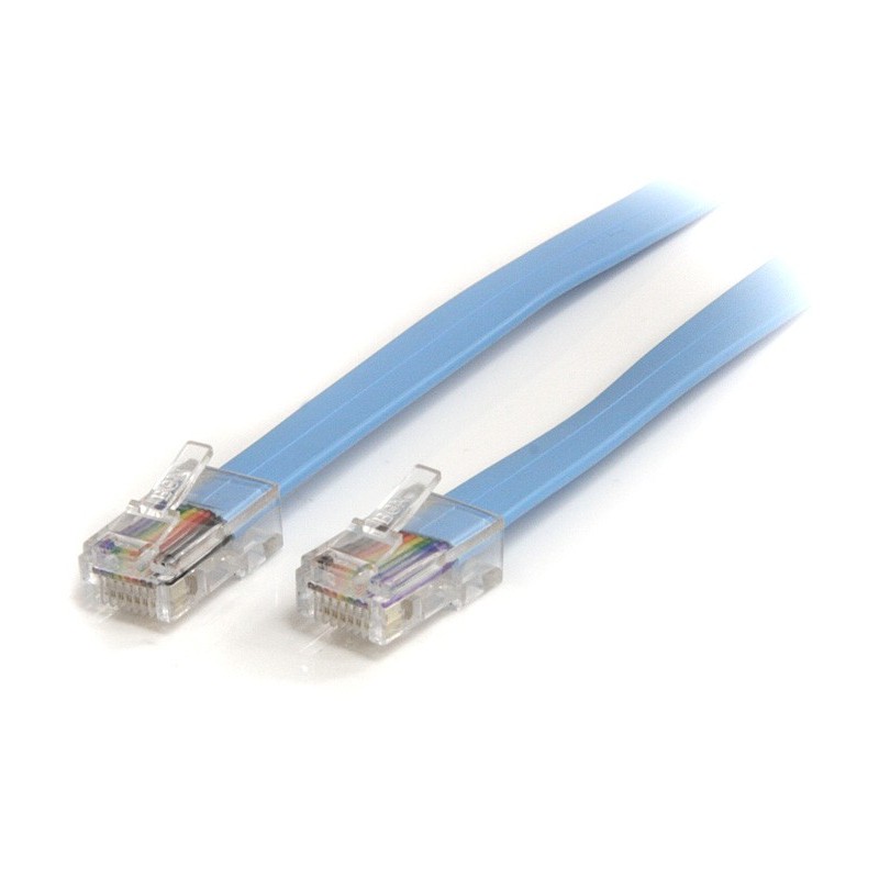 StarTech CABLE 1 8M CONSOLA CISCO RJ45 ROLLOVER MACHO A MACHO AZUL