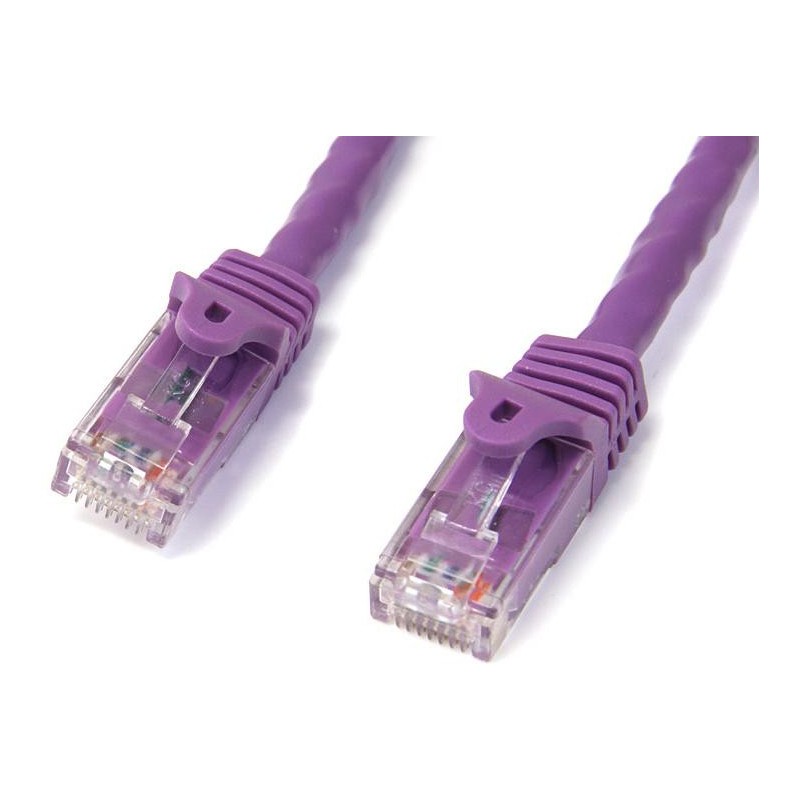 StarTech CABLE 15M RED ETHERNET RJ45 UTP CAT6 GIGABIT MORADO SIN ENGAN