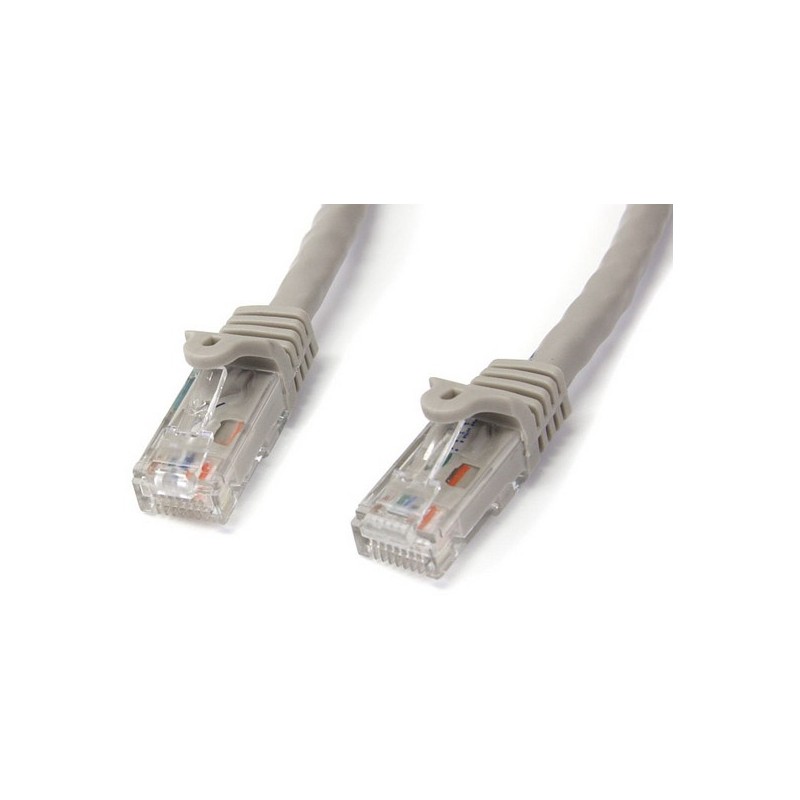 StarTech 3M CAT6 GRIS SIN ENGANCHE GIGABIT ETHERNET RJ45 CABLE MACHO-M