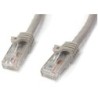 StarTech 3M CAT6 GRIS SIN ENGANCHE GIGABIT ETHERNET RJ45 CABLE MACHO-M