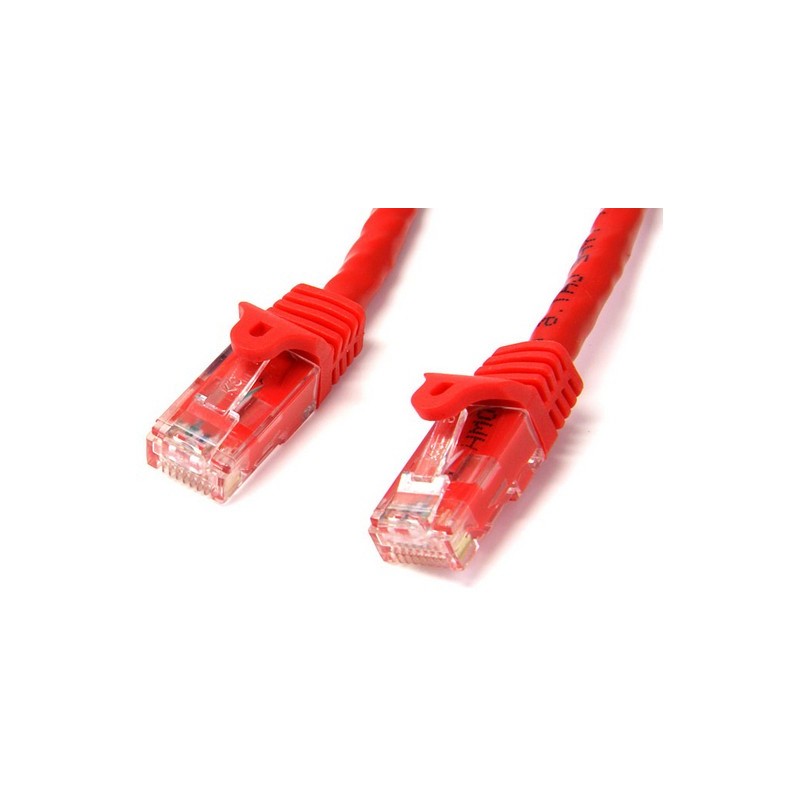 StarTech 3M CAT6 RED SIN ENGANCHE GIGABIT ETHERNET RJ45 CABLE MACHO-MA