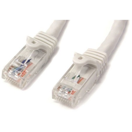 StarTech 3M CAT6 BLANCO SIN ENGANCHE GIGABIT ETHERNET RJ45 CABLE MACHO