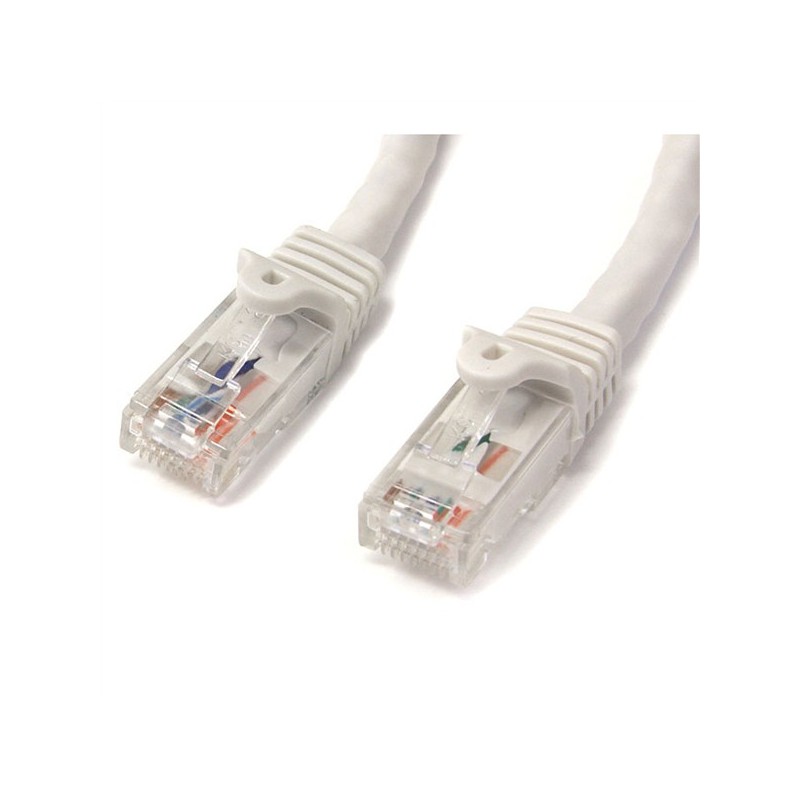 StarTech 1M CAT6 BLANCO SIN ENGANCHE GIGABIT ETHERNET RJ45 CBL MACHO-M