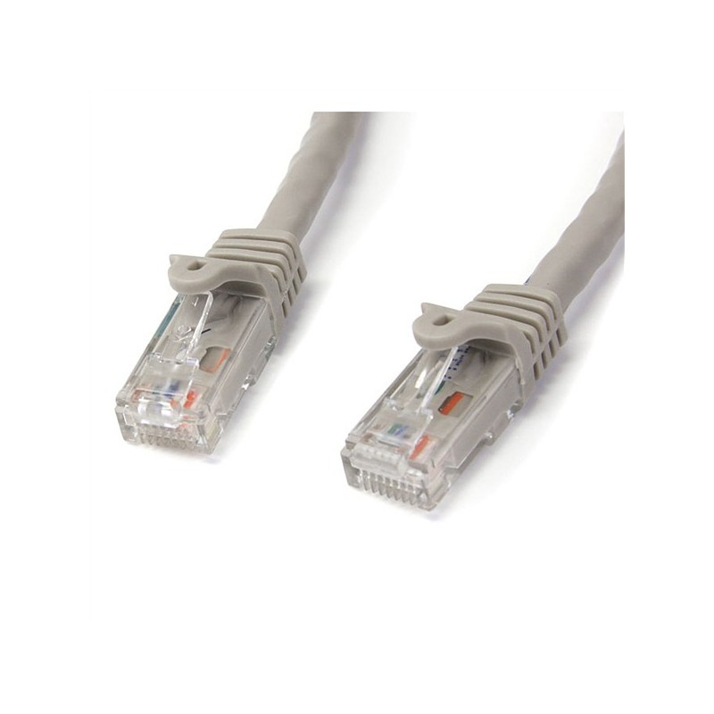 StarTech 2M CAT6 GRIS SIN ENGANCHE GIGABIT ETHERNET RJ45 CABLE MACHO-M