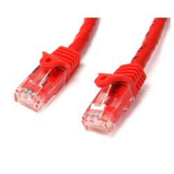 StarTech 2M CAT6 RED SIN ENGANCHE GIGABIT ETHERNET RJ45 CABLE MACHO-MA