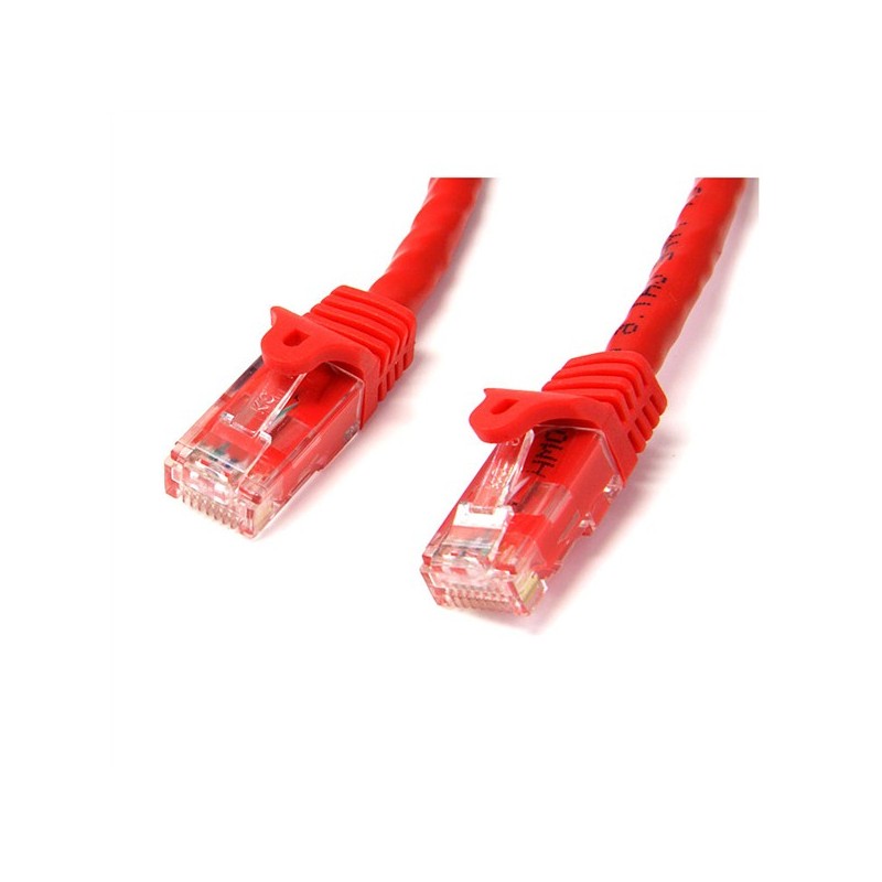 StarTech 2M CAT6 RED SIN ENGANCHE GIGABIT ETHERNET RJ45 CABLE MACHO-MA