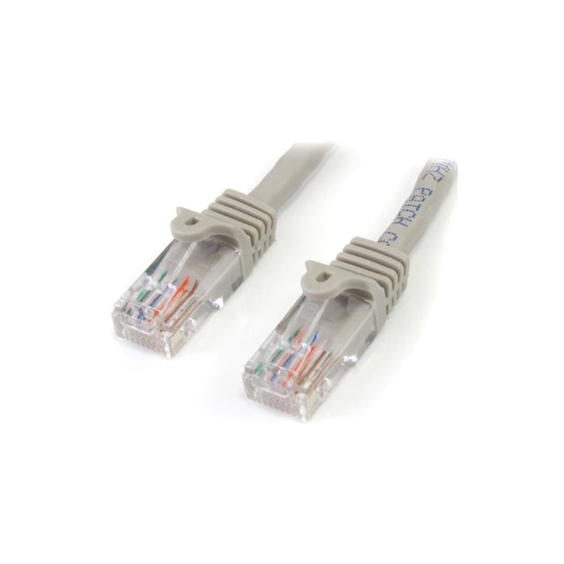 StarTech 1M CAT5E GRIS SIN ENGANCHE ETHERNET RJ45 CABLE MACHO-MACHO