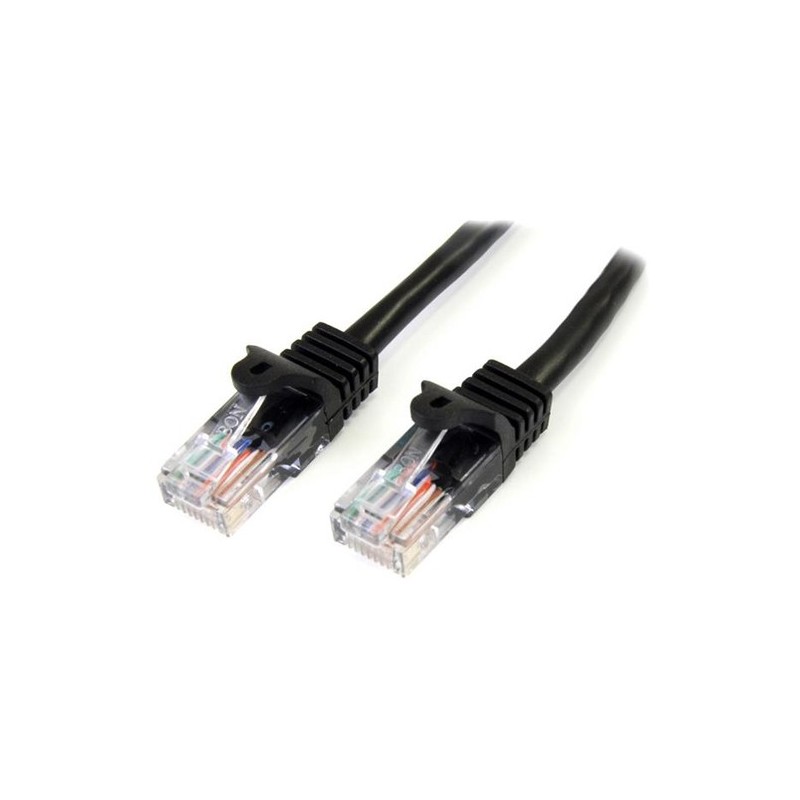 StarTech 2M CAT5E NEGRO SIN ENGANCHE ETHERNET RJ45 CABLE MACHO-MACHO