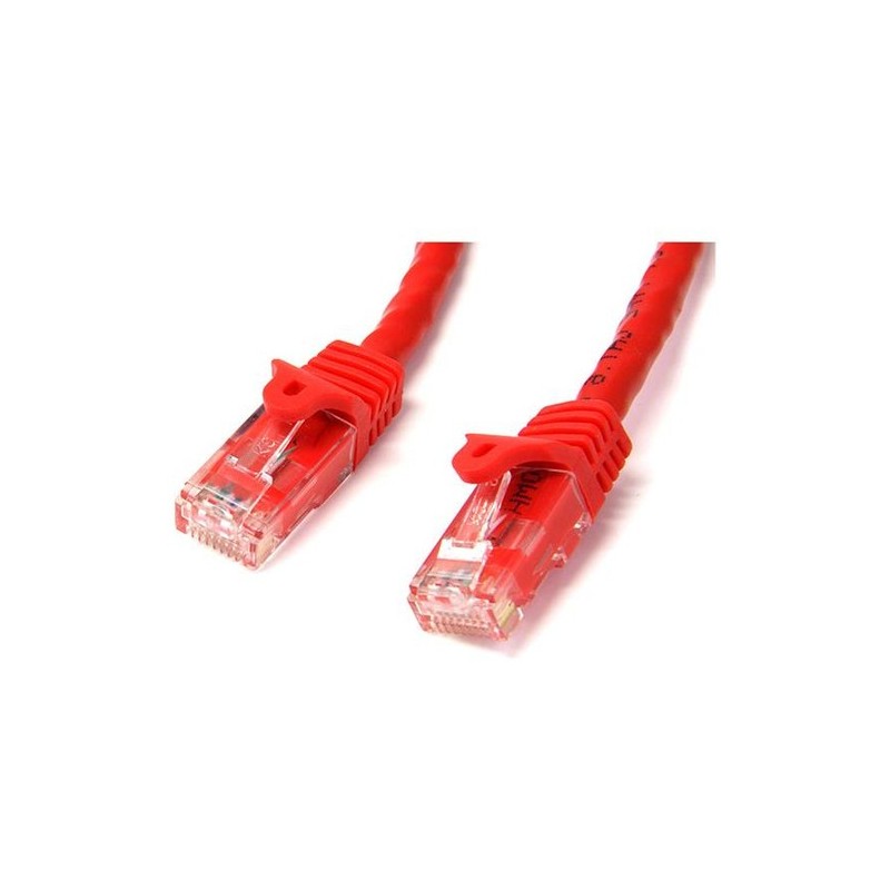 StarTech 1M CAT6 RED SIN ENGANCHE GIGABIT ETHERNET RJ45 CABLE MACHO-MA