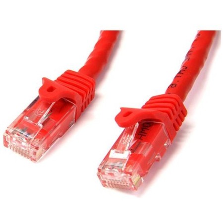 StarTech 1M CAT6 RED SIN ENGANCHE GIGABIT ETHERNET RJ45 CABLE MACHO-MA