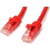 StarTech 1M CAT6 RED SIN ENGANCHE GIGABIT ETHERNET RJ45 CABLE MACHO-MA