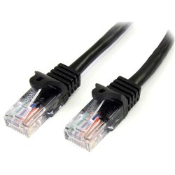 StarTech 5M CAT5E NEGRO SIN ENGANCHE ETHERNET RJ45 CABLE MACHO-MACHO