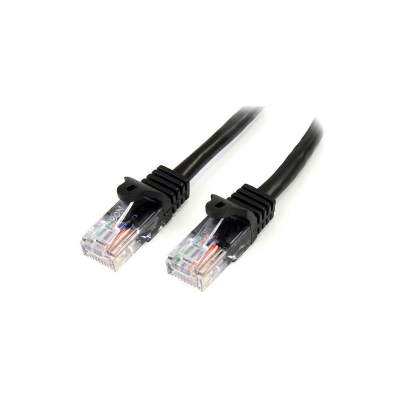 StarTech 5M CAT5E NEGRO SIN ENGANCHE ETHERNET RJ45 CABLE MACHO-MACHO