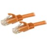 StarTech 0.5M NARANJA CABLE CAT6 SIN ENGANCHE ETHERNET UTP