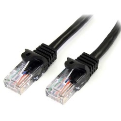 StarTech 0.5M NEGRO CAT5E CABLE SIN ENGANCHE ETHERNET UTP