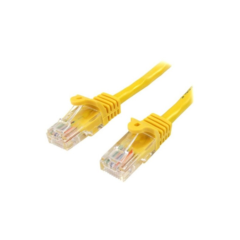 StarTech 0.5M AMARILLO CAT5E CABLE SIN ENGANCHE ETHERNET UTP