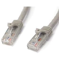 StarTech CABLE RJ45 24.75 MTS GRIS SIN ENGANCHE CAT6 UTP PATCH VERIFIE