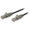 StarTech CABLE 0.5M SLIM CAT6 NEGRO SIN ENGANCHE 28 AWG CABLE DE COBRE