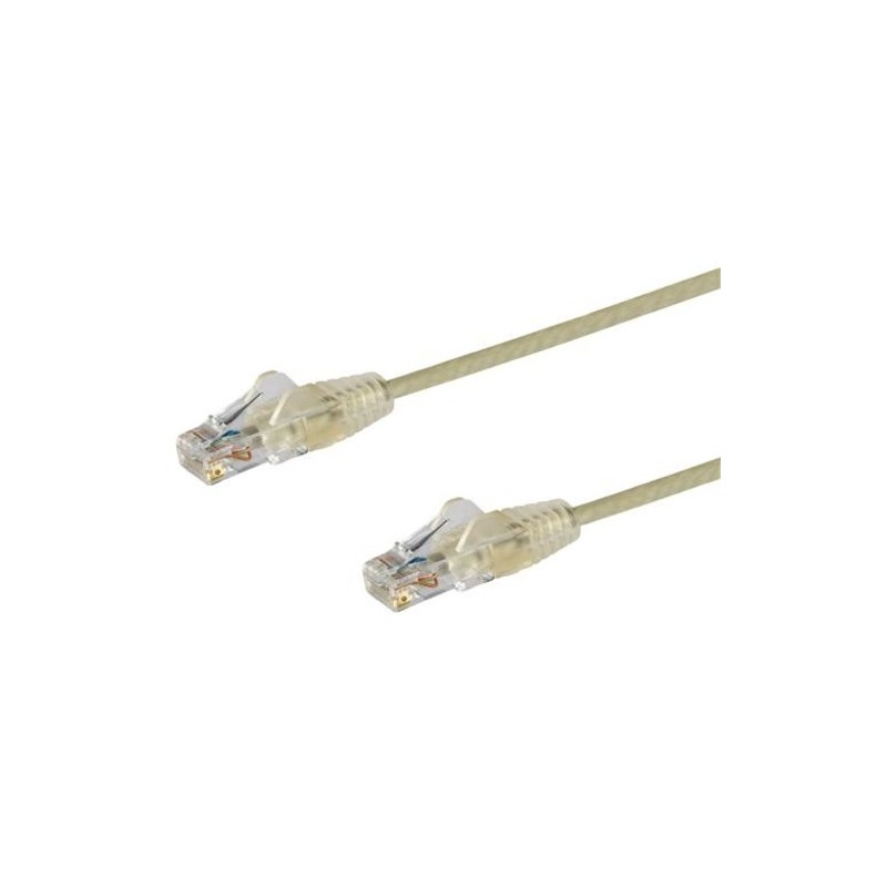 StarTech CABLE 0.5M CAT6 GRIS SIN ENGANCHE 28 AWG CABLE DE COBRE