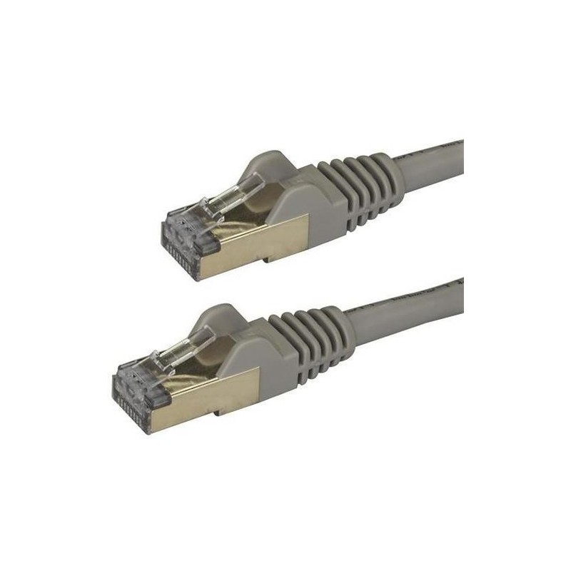 StarTech CABLE 1.5M CAT6A ETHERNET GRIS SIN ENGANCHE BLINDADO COBRE