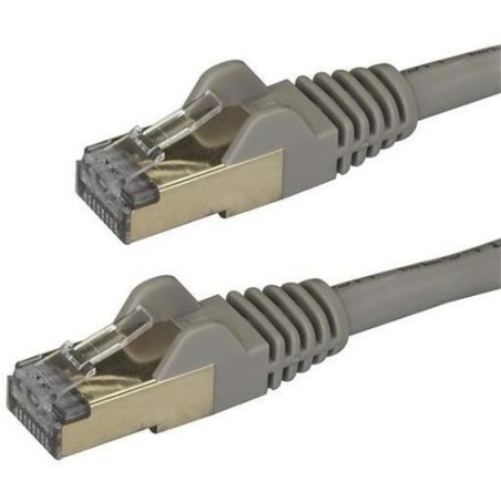 StarTech CABLE 1.5M CAT6A ETHERNET GRIS SIN ENGANCHE BLINDADO COBRE