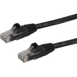 StarTech CABLE 1.5M CAT6 NEGRO SIN ENGANCHE 24 AWG COBRE