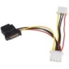 StarTech CABLE ADAPTADOR CORRIENTE SATA A LP4 CON 2 LP4 ADICIONALES