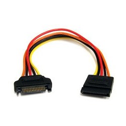 StarTech CABLE 20CM EXTENSOR CORRIENTE ALIMENTACION SATA MACHO HEMBRA