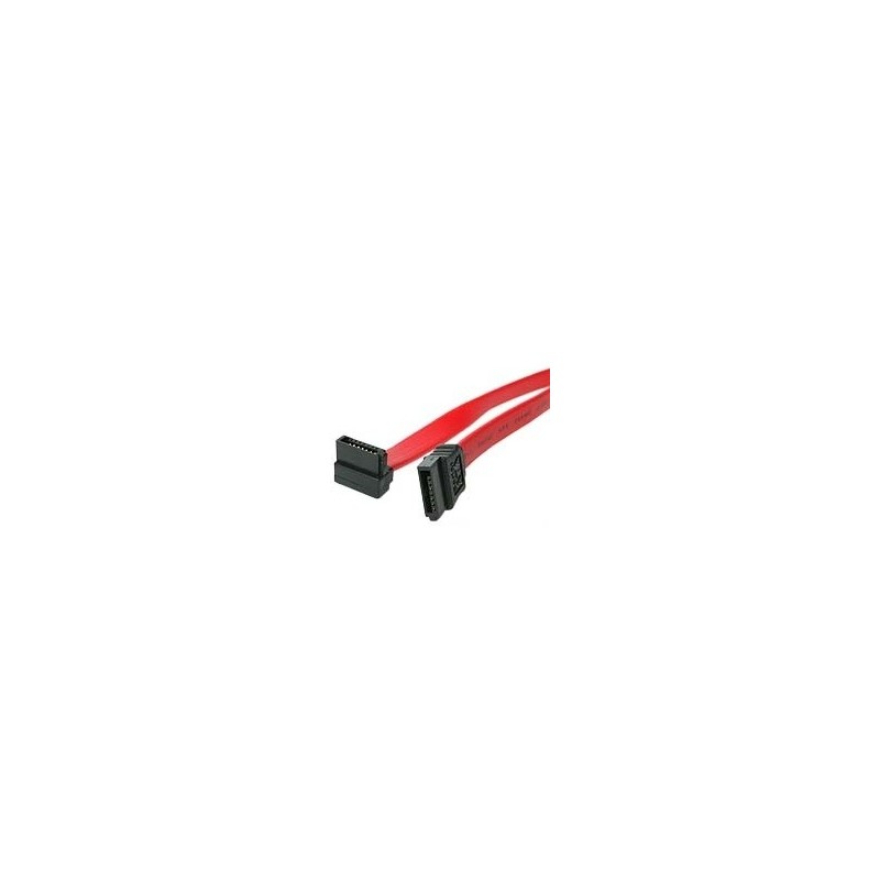 StarTech CABLE 45CM SATA DATOS ACODADO A RECTO ROJO SERIAL ATA