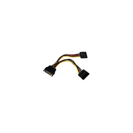 StarTech CABLE 15CM DIVISOR REPARTIDOR SATA CORRIENTE MACHO A 2 HEMBRA