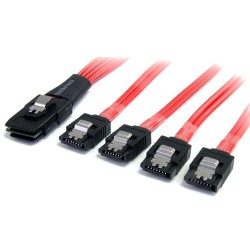 StarTech CABLE 1M ADAPTADOR DATOS SAS SFF8087 A 4X SATA LATCH CIERRE