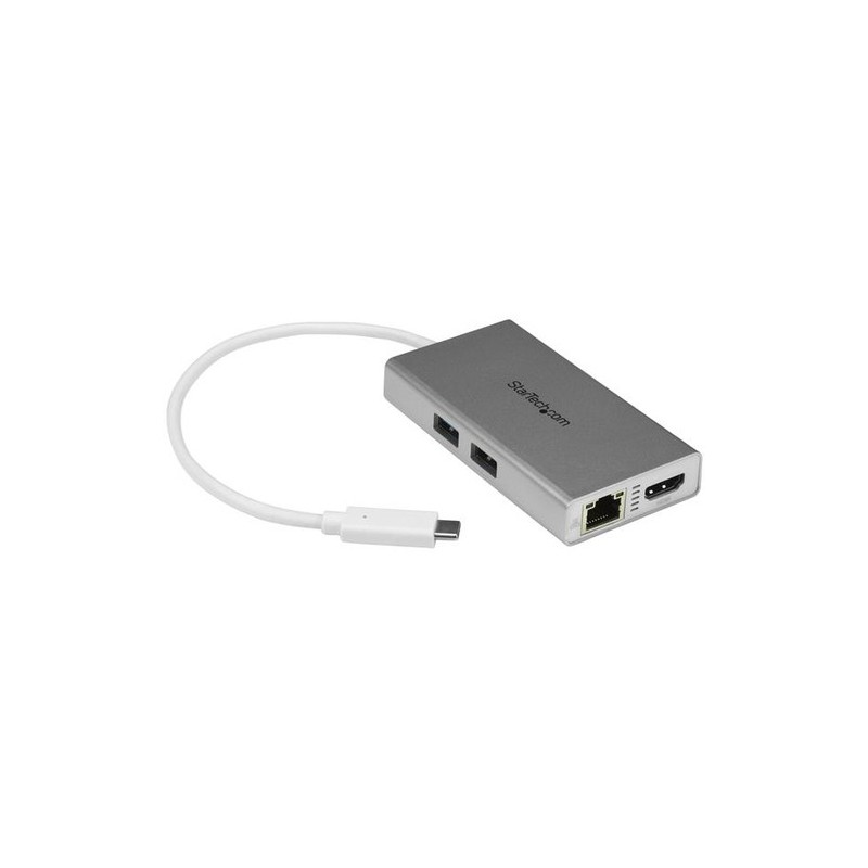 StarTech USB-C MULTIPORT ADAPTADOR 4K HDMI GBE USB 3.0 PLATA