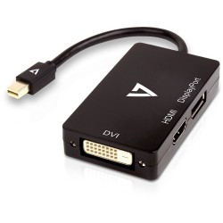 V7 MINI ADAPTADOR DISPLAYPORT A DVI HDMI DISPLAYPORT 10CM NEGRO MACHO/