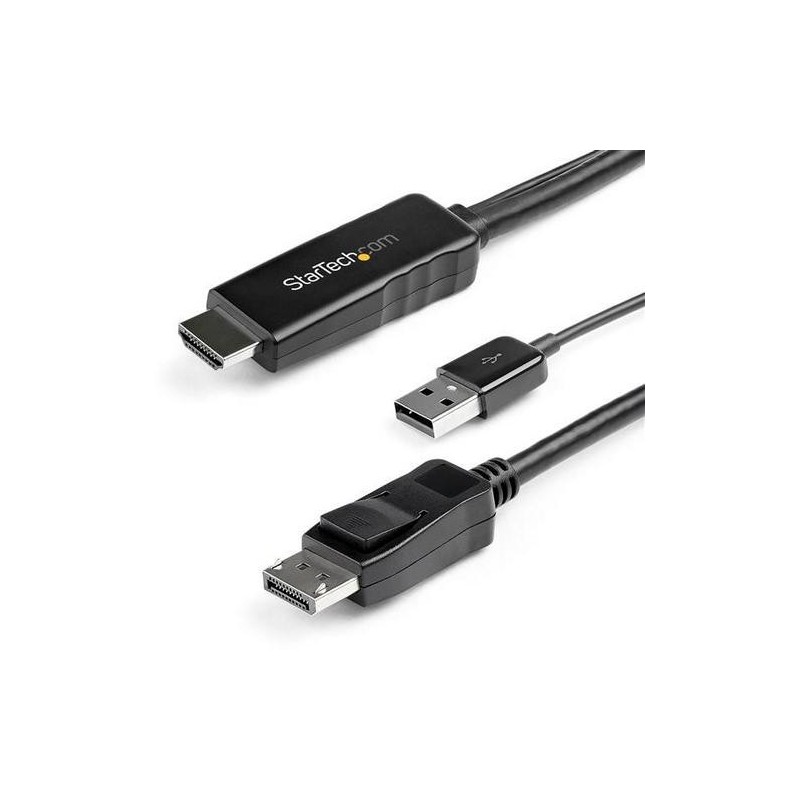 StarTech CABLE 2M HDMI A DISPLAYPORT 4K 30HZ USB-ALIMENTADO