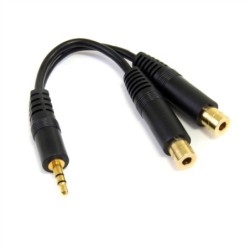 StarTech CABLE DIVISOR REPARTIDOR 3.5MM ESTEREO MACHO 2 HEMBRA