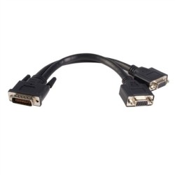 StarTech CABLE 20CM ADAPTADOR REPARTIDOR LFH59 DMS59 A 2 VGA MACHO-HEM