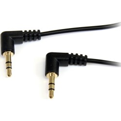 StarTech CABLE 90CM AUDIO ESTEREO 3 5MM ANGULO ACODADO DELGADO M A M