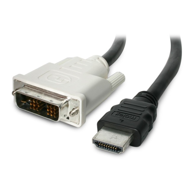 StarTech CABLE 2M ADAPTADOR HDMI A DVI-D MACHO A MACHO NEGRO