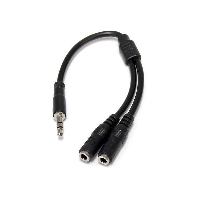 StarTech CABLE DIVISOR REPARTIDOR 3.5MM MACHO A 2 HEMBRA AUDIO